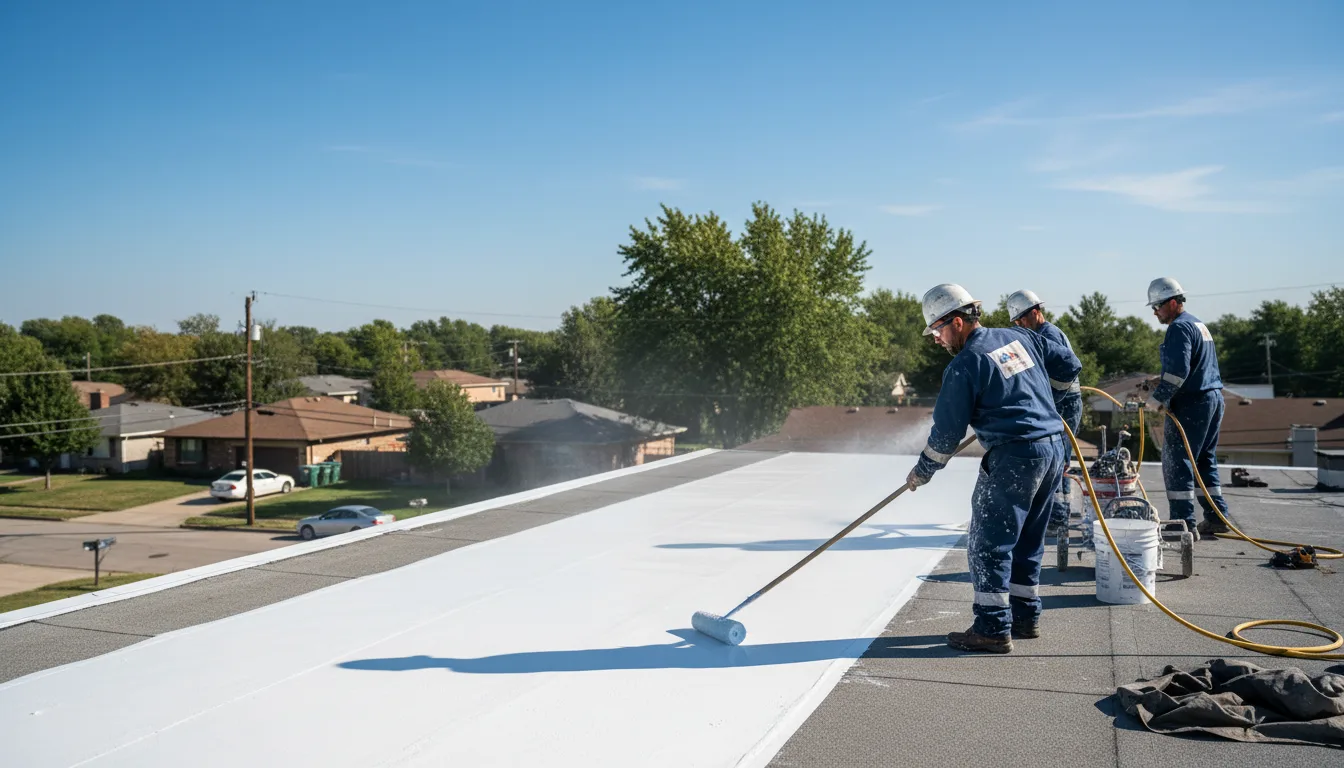 Commercial roof coating in Dekalb, IL near me